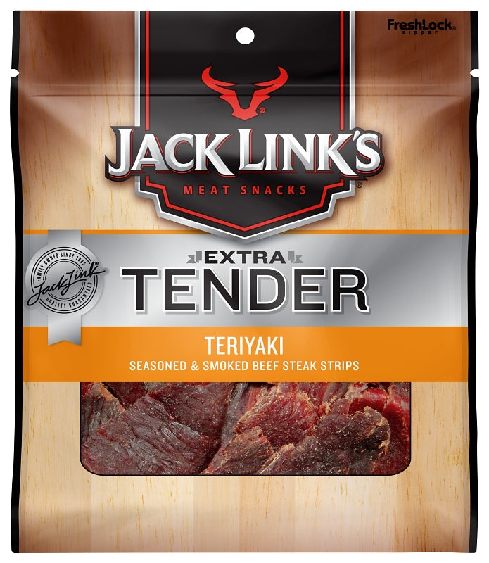 Jack Link's 10000016964 Beef Steak Strip, Teriyaki Flavor, 2.85 oz Bag