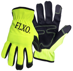 Boss 901L Mechanic Gloves, Men's, L, Open Cuff, Synthetic Leather, Black/Green