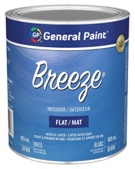 General Paint 52-010-14 Interior Paint, Flat Sheen, White, 1 qt, 320 to 430 sq-ft Coverage Area