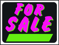 Hy-Ko Hy-Glo Series 3041 Identification Sign, For Sale, Fluorescent Orange Legend, Plastic