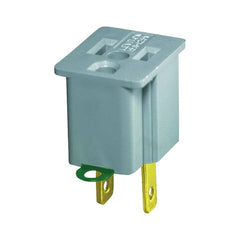 Leviton 028-00274-000 Outlet Adapter, 2 -Pole, 15 A, 125 V, 1 -Outlet, NEMA: NEMA 5-15R, 1-15R, Gray