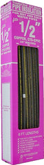 Quick R 30581T Pipe Insulation, 6 ft L, Polyolefin, Charcoal, 1/2 in Pipe
