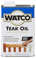 Watco A67141 Teak Oil Finish, Liquid, 1 qt, Can