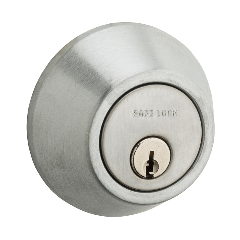 Weiser 9SD91000-012 Deadbolt, 3 Grade, Satin Chrome, 2-3/8 to 2-3/4 in Backset, Pin, Tumbler Keyway