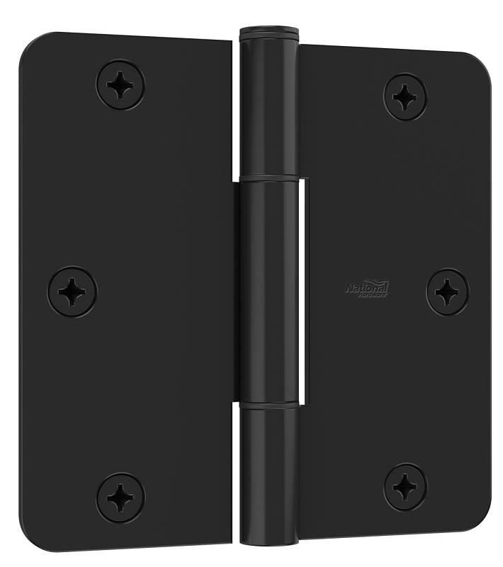 National Hardware Squeak Guard Series N830-446 Door Hinge, 3-1/2 in H Frame Leaf, 3/32 in Thick Frame Leaf, Steel, 50 lb