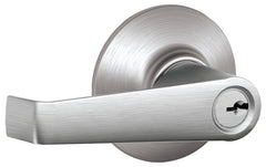 Schlage Elan Series F51A CSVELA626 Entry Door Lock, Mechanical Lock, Satin Chrome, Lever Handle, Metal, Residential