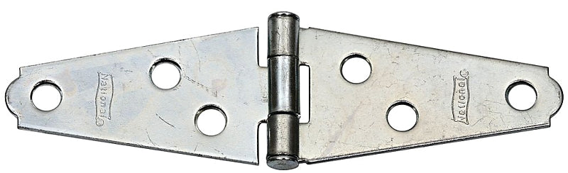 National Hardware N127-357 Strap Hinge, 1-1/16 in W Frame Leaf, 0.05 in Thick Leaf, Steel, Zinc, 18 lb