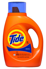 Tide 40213 Laundry Detergent, 46 oz Bottle, Liquid, Original