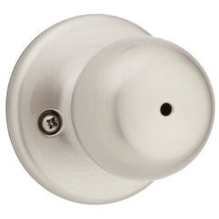 Weiser Fairfax Series 9GAC3310-028 Privacy Door Knob, 1-15/16 in Dia Knob, Satin Nickel