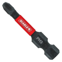 Diablo DPH32P1 Screwdriver Insert Bit, #3 Drive, Phillips Drive, 2 in L