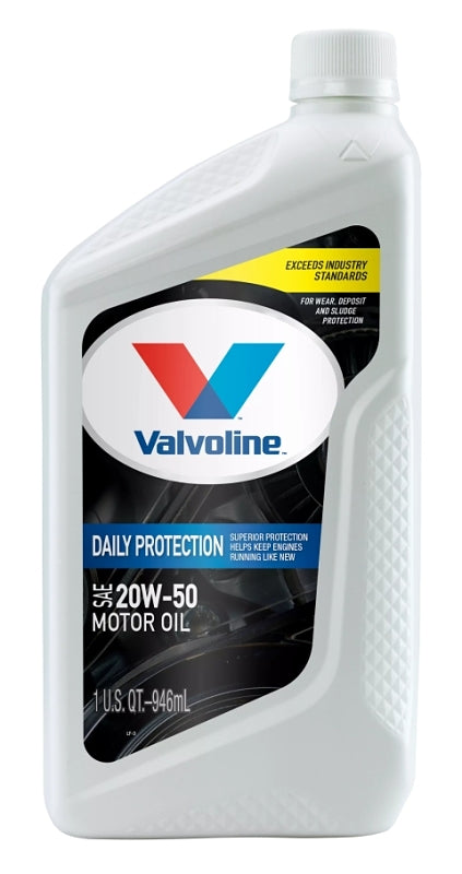 Valvoline Daily Protection 822344 Synthetic Blend Motor Oil, 20W-50, 1 qt, Bottle