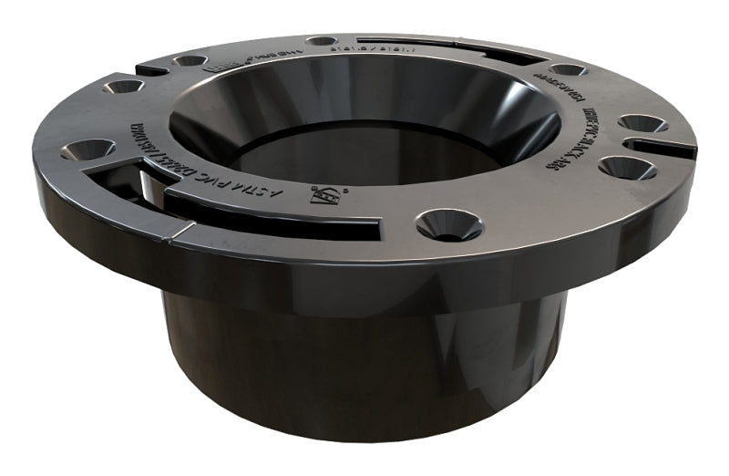 Oatey 43548 Closet Flange, 4 in Connection, ABS, Black, For: 4 in Pipes