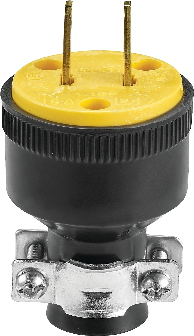 WD1723   BLK RUBBER 2WIRE PLUG