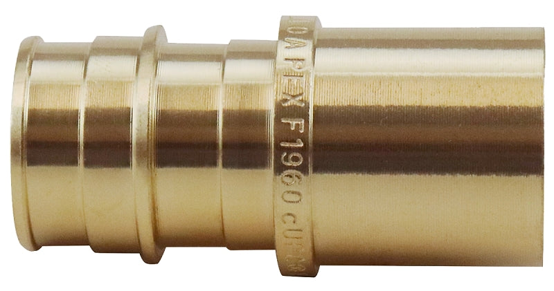 Apollo Valves EPXMS3434 Pipe Adapter, 3/4 in, PEX-A Barb x Sweat, Brass, 200 psi Pressure