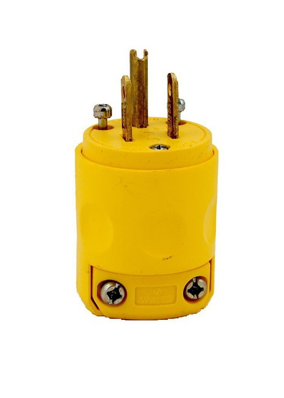 Leviton 000-515PV-000 Electrical Plug, 2 -Pole, 15 A, 125 V, NEMA: NEMA 5-15P, Yellow