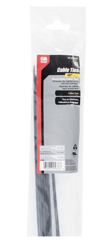 GB 45-548UVB Cable Tie, 6/6 Nylon, Black
