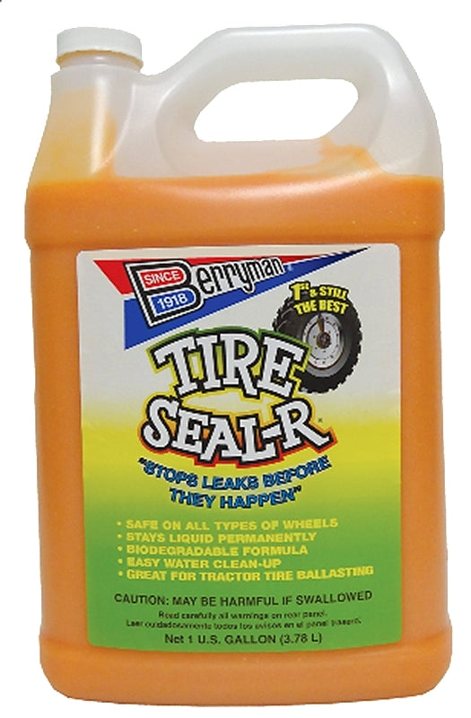 Berryman 1301 Tire Sealer, 1 gal Bottle with Pump, Liquid, Practically Odorless