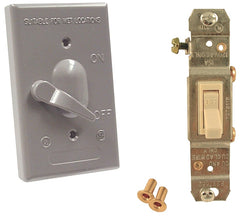 Hubbell 5121-0 Switch Cover, Aluminum, Gray, Powder-Coated