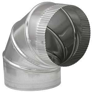 Imperial GV1329-C Adjustable Elbow, 7 in Connection, 30 ga Gauge, Galvanized