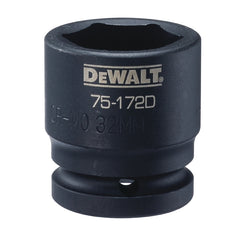 DeWALT DWMT75172OSP Impact Socket, 32 mm Socket, 3/4 in Drive, 6-Point, CR-440 Steel, Black Oxide
