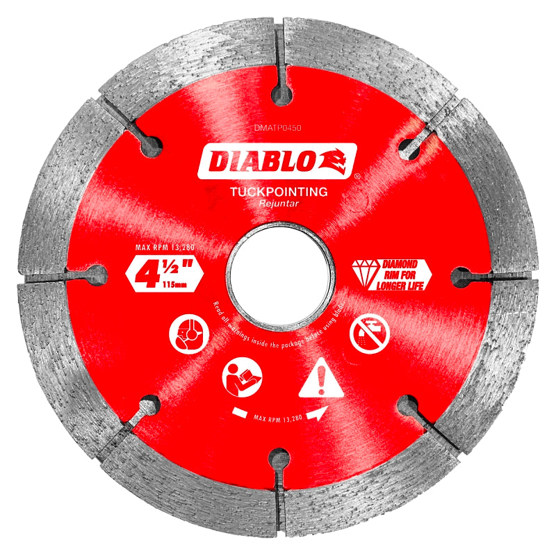 Diablo DMATP0450 Saw Blade, 4-1/2 in Dia, Segmented Rim
