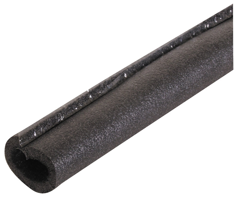Quick R 50781T Pipe Insulation, 6 ft L, Polyolefin, Charcoal, 3/4, 1/2 in Pipe