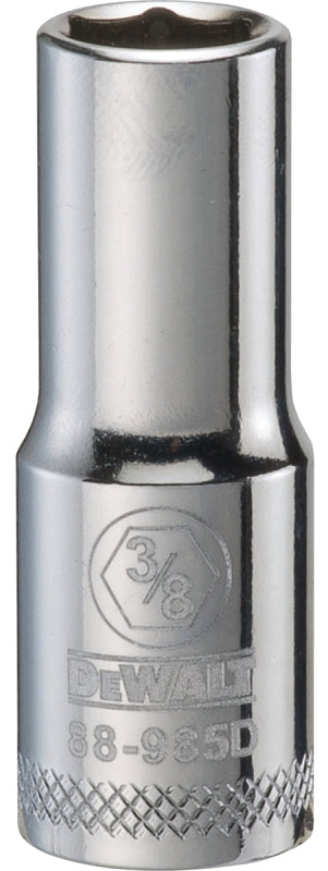 DeWALT DWMT88985OSP Drive Socket, 3/8 in Socket, 3/8 in Drive, 6-Point, Vanadium Steel, Polished Chrome