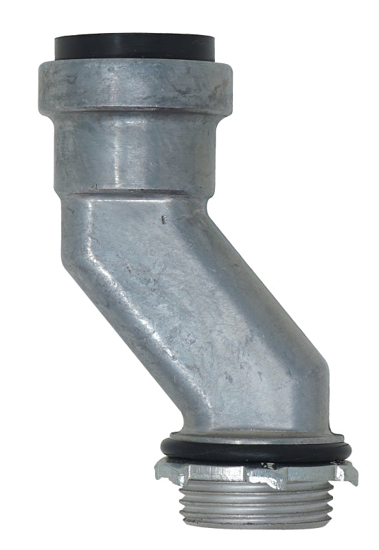 Southwire SIMPush 65072801 Offset Conduit Connector, 1 in Push-In, 2.26 in OD, Aluminum