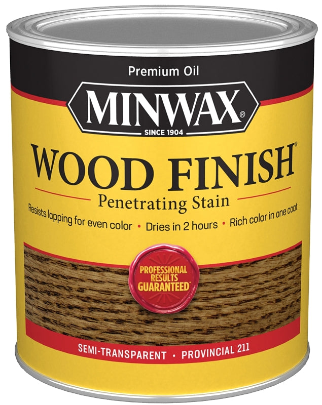 Minwax Wood Finish 70002444 Wood Stain, Provincial, Liquid, 1 qt, Can