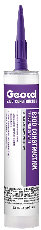 Geocel 2300 Series GC66915 Construction Tripolymer Sealant, Driftwood, 10.3 fl-oz Cartridge