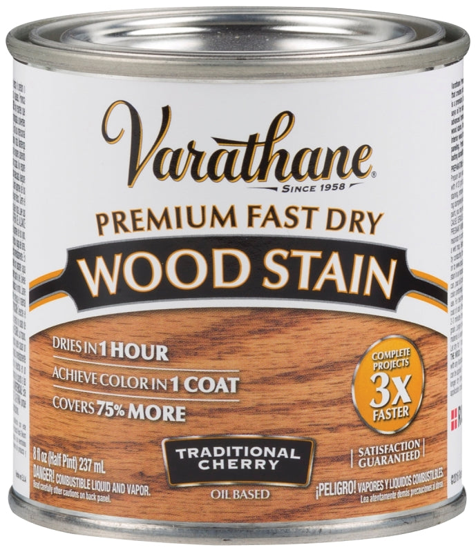 Varathane 262027 Stain, Traditional Cherry, Liquid, 0.5 pt, Can