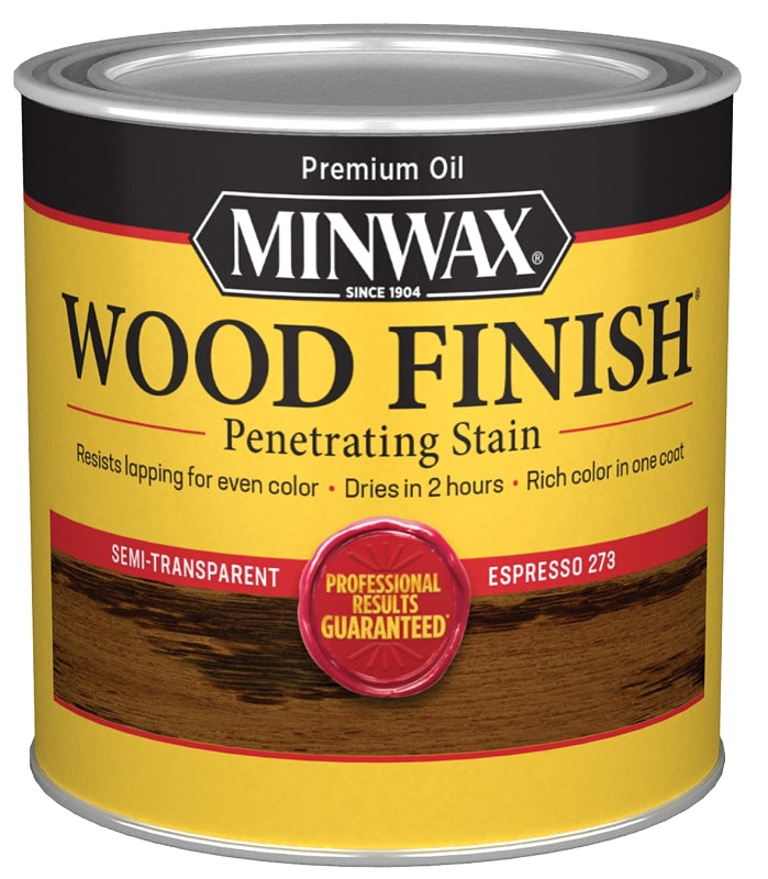 Minwax Wood Finish 227634444 Wood Stain, Espresso, Liquid, 0.5 pt, Can