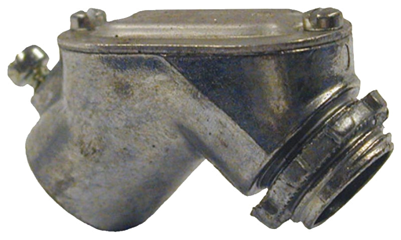 Hubbell PEEB075R1 Pull Elbow with Gasket, 90 deg Angle, 3/4 in, Zinc, Gray