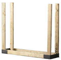 Shelter SLRK Adjustable Log Rack Bracket Kit, 14 in W, Steel Base, Powder-Coated, Black
