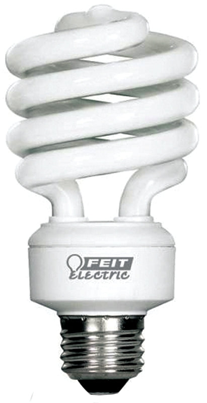 Feit Electric BPESL23TM Compact Fluorescent Lamp, 23 W, Spiral Lamp, Medium E26 Lamp Base, 1600 Lumens, Soft White Light