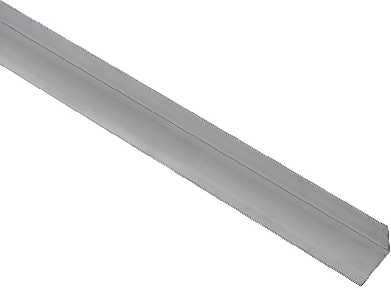 Stanley Hardware 4203BC Series N247-361 Angle Stock, 1-1/2 in L Leg, 72 in L, 1/16 in Thick, Aluminum, Mill