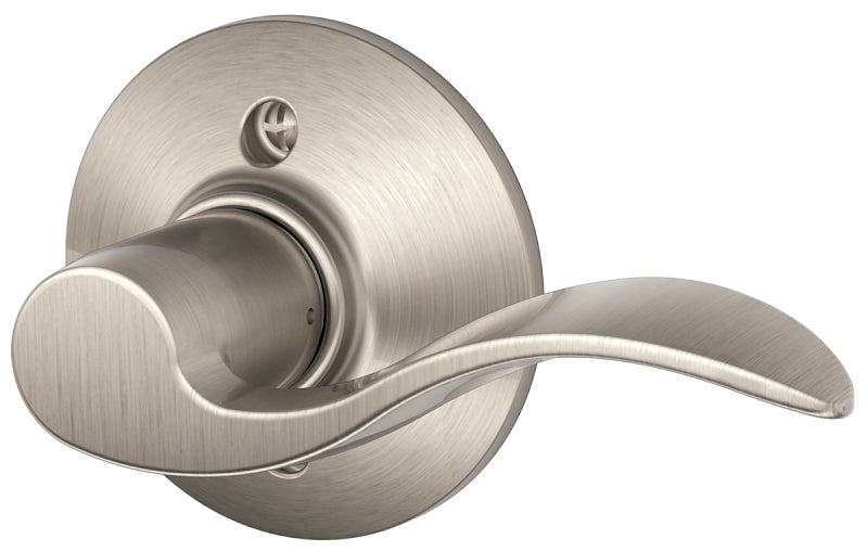 Schlage Accent Series F170 ACC 619 RH Dummy Lever, Mechanical Lock, Satin Nickel, Lever Handle, Metal, Residential