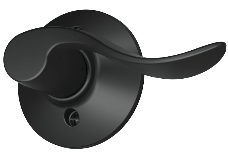 Schlage Accent Series F170ACC622RH Dummy Lever, Mechanical Lock, Matte Black, Lever Handle, Metal, Residential