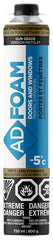 Adfast 1885-2/750ML Low Expanding Insulating Foam Sealant, Blue, 1 hr Functional Cure, 23 to 95 deg F, 750 mL, Can