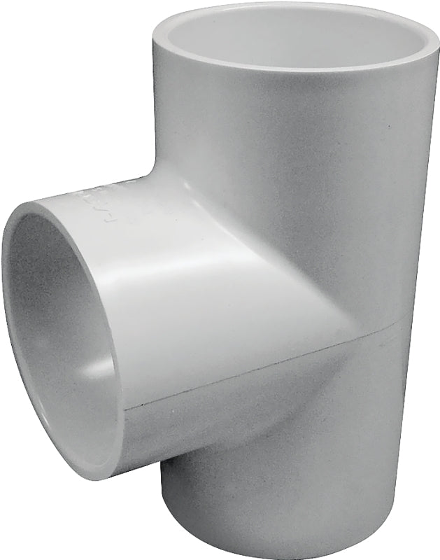 Lasco 401030BC Pipe Tee, 3 in, Slip, PVC, SCH 40 Schedule
