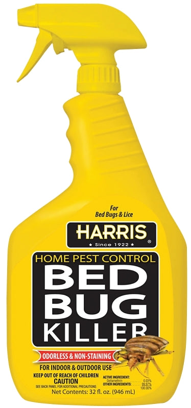 Harris HBB-32 Bed Bug Killer, Liquid, Spray Application, 32 oz