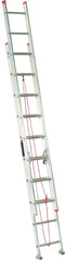 Louisville L-2324-20 Extension Ladder, 240 in H Reach, 200 lb, 1-1/2 in D Step, Aluminum