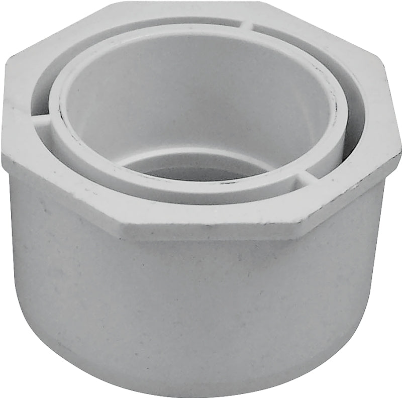 Lasco 437338BC Reducing Bushing, 3 x 2 in, Spigot x Slip, PVC, SCH 40 Schedule