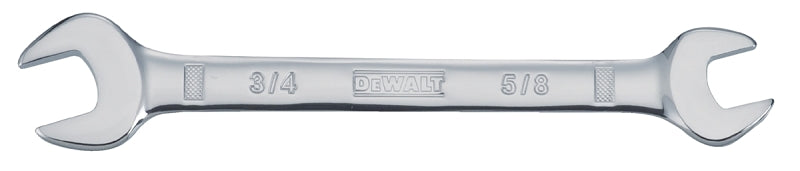 DeWALT DWMT75428OSP Open End Wrench, Metric, 5/8 x 3/4 in Head, 8-11/16 in L, Polished Chrome