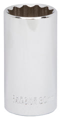 Vulcan MT6528988 Drive Socket, 30 mm Socket, 1/2 in Drive, 12-Point, Chrome Vanadium Steel, Chrome