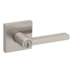 Weiser Halifax Series 9GLA5350-092 Entry Lever, Levers Lock, Satin Nickel, Residential, Re-Key Technology: SmartKey