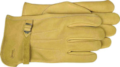 Boss 6023L Gloves, L, Keystone Thumb, Open Cuff, Cowhide Leather, Gold