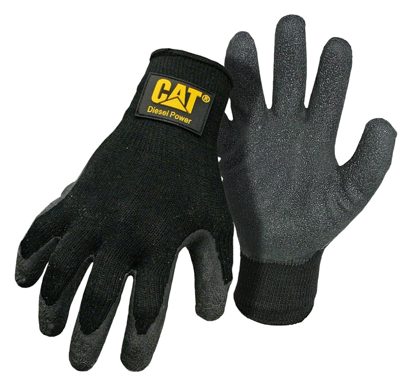 Cat CAT017400M String Knit Gloves with Diesel Power Logo, Men's, M, Wing Thumb, Cotton/Poly, Black