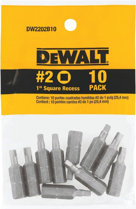 DW2202B10 #2 SQUARE RECESS 1IN