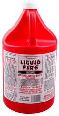 Liquid Fire LF-G-4 Drain Opener, Liquid, Dark Amber, Slight Pungent, 128 oz Bottle